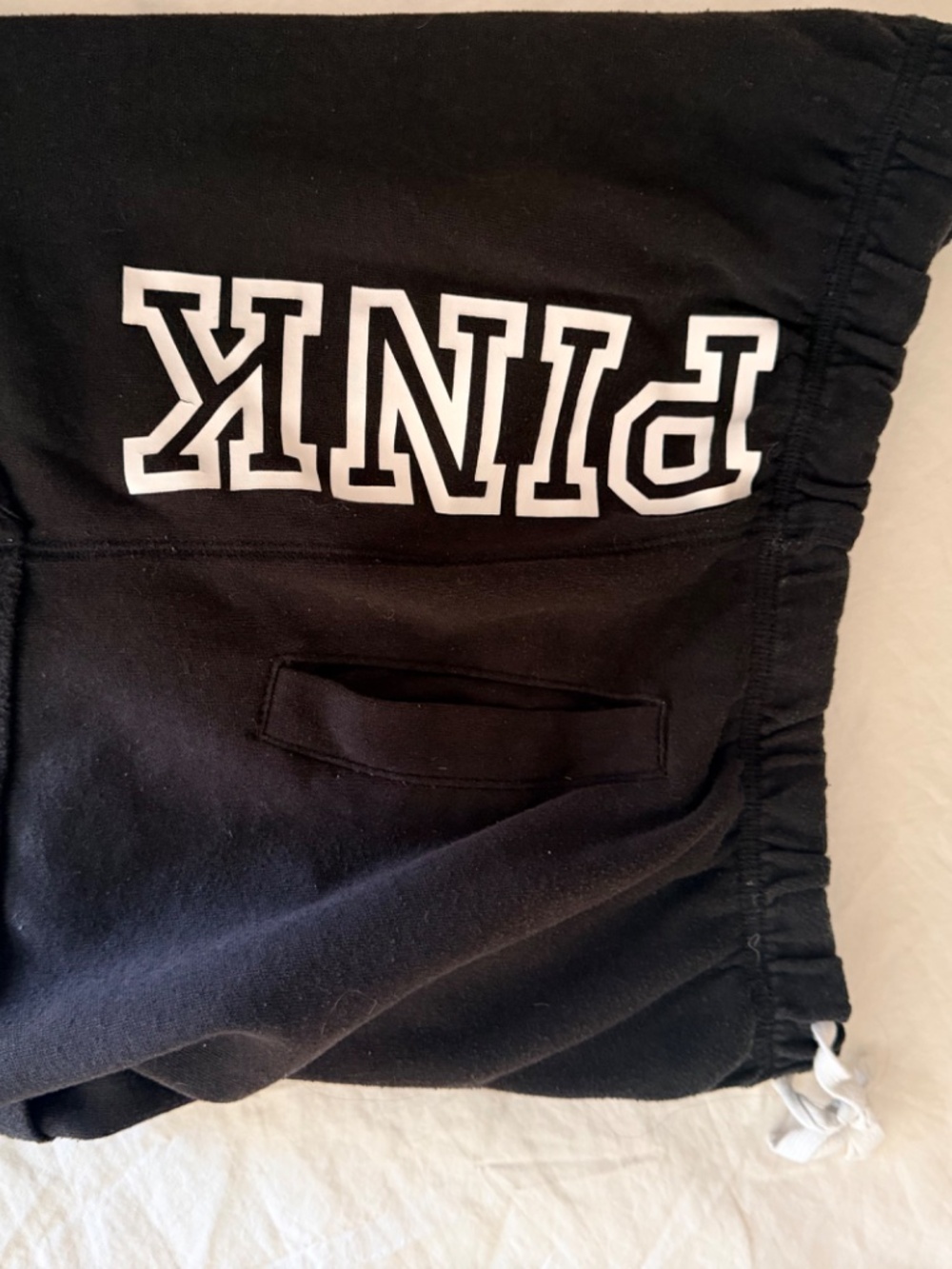 VS PINK black Y2K boy shorts with white LOGO. - Picture 4 of 5